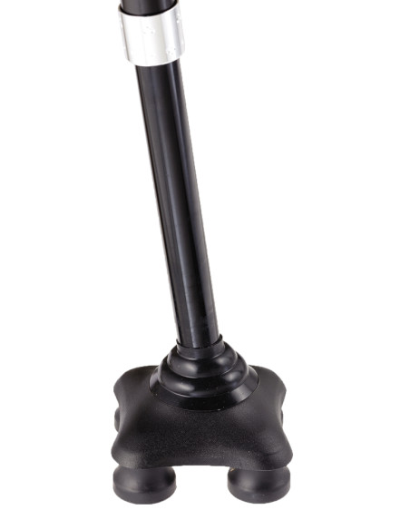 Laska inwalidzka aluminiowa z czwórnogiem, lampką led i zawieszką Aston Twist Zen