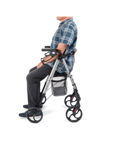 Podpórka aluminiowa 4-kołowa, składany lekki chodzik Timago Alina