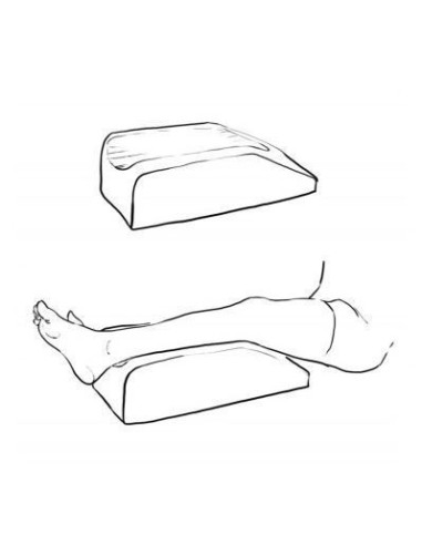 Szyna Brauna z wgłębieniem, duża podkładka pod nogę w pokrowcu bawełnianym 80x30x19,5cm