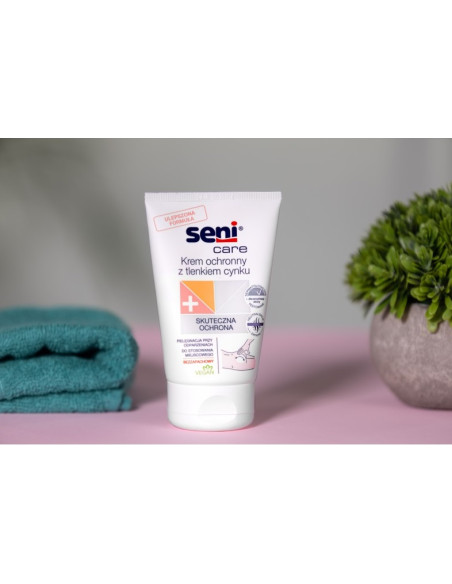 Krem ochronny z tlenkiem cynku na odleżyny, odparzenia Seni Care przyspieszający gojenie się ran 100ml