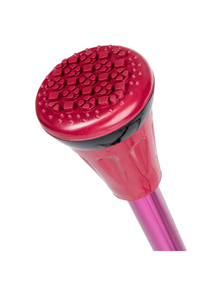 Laska inwalidzka składana aluminiowa w pokrowcu Timago PrimeTim różowa