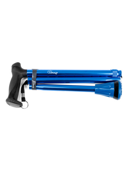 Laska inwalidzka składana aluminiowa w pokrowcu Timago PrimeTim niebieska