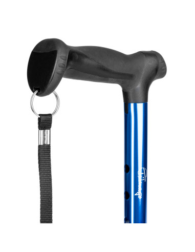 Laska inwalidzka składana aluminiowa w pokrowcu Timago PrimeTim niebieska