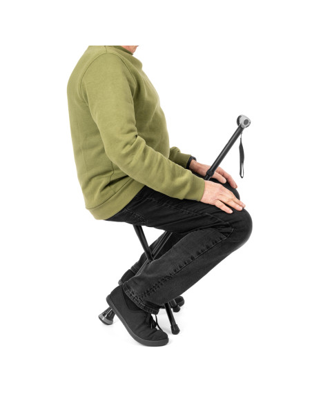 Laska inwalidzka aluminiowa z siedziskiem krzesełkiem Timago SeatTim