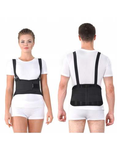 Pas lędźwiowy przemysłowy sztywny z szelkami do podnoszenia ciężkich przedmiotów