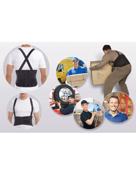 Pas lędźwiowy przemysłowy sztywny z szelkami do podnoszenia ciężkich przedmiotów