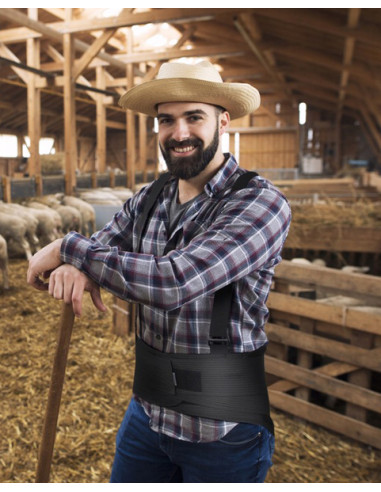 Pas lędźwiowy przemysłowy sztywny z szelkami do podnoszenia ciężkich przedmiotów