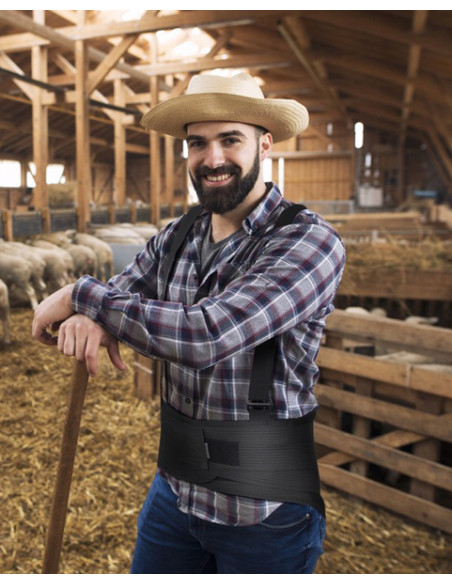 Pas lędźwiowy przemysłowy sztywny z szelkami do podnoszenia ciężkich przedmiotów