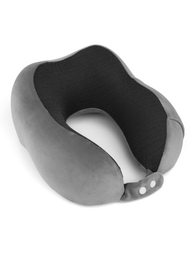 Ortopedyczna odciążająca poduszka podróżna typu rogal Timago TravelTim szara