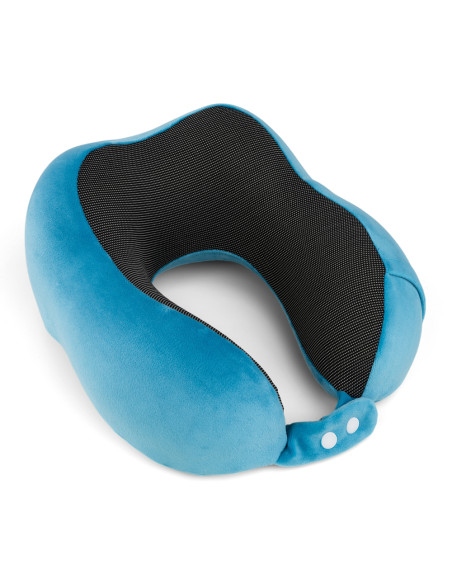 Ortopedyczna odciążająca poduszka podróżna typu rogal Timago TravelTim niebieska