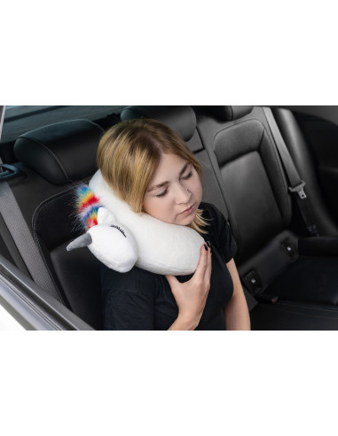 Poduszka ortopedyczna odciążająca podróżna typu rogal dla dzieci w kształcie jednorożca Timago UnicornTim