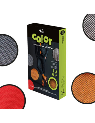 Męskie podkolanówki przeciwżylakowe CCL1 18-21mmHg Veera Color