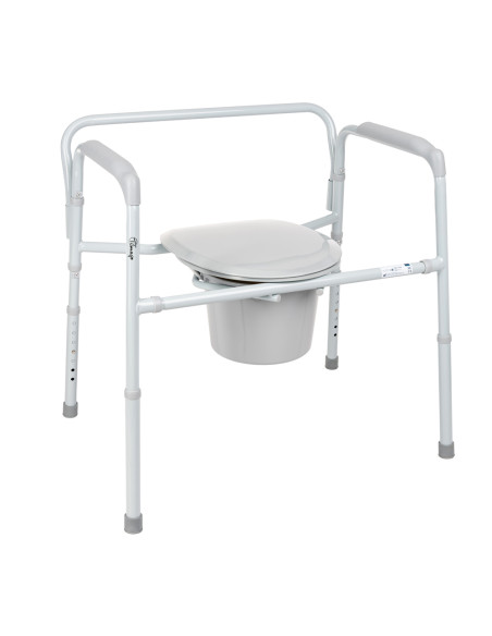 Krzesło toaletowe bariatryczne, przenośna składana toaleta 3w1 Timago Maximus 294kg