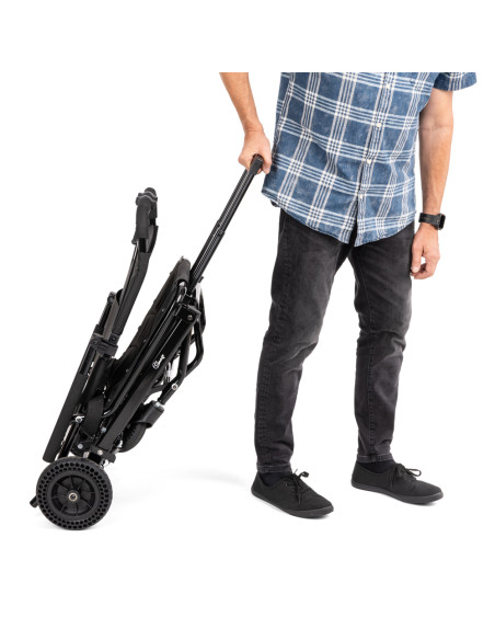 Wózek inwalidzki stalowy z funkcją transportową  i uchwytem do przewożenia Timago Mobil-Tim Plus