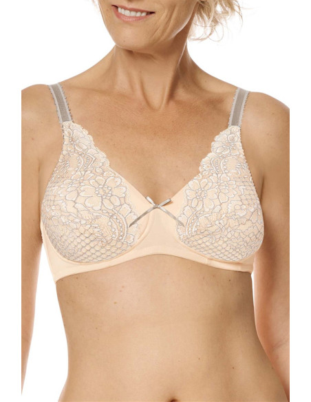 Biustonosz pooperacyjny usztywniany bez fiszbin do protezy piersi Amoena Alina SBP