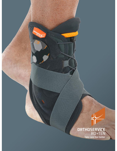 Orteza stawu skokowego ze stalkami i 8-punktowym systemem taśm elastycznych Orthoservice Malleorapid