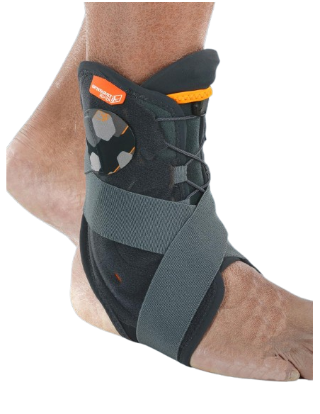 Orteza stawu skokowego ze stalkami i 8-punktowym systemem taśm elastycznych Orthoservice Malleorapid