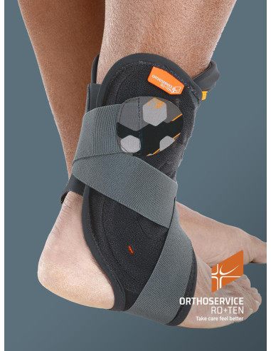 Orteza stawu skokowego ze stalkami i 8-punktowym systemem taśm elastycznych Orthoservice Malleorapid