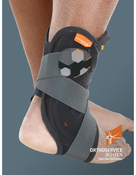 Orteza stawu skokowego ze stalkami i 8-punktowym systemem taśm elastycznych Orthoservice Malleorapid