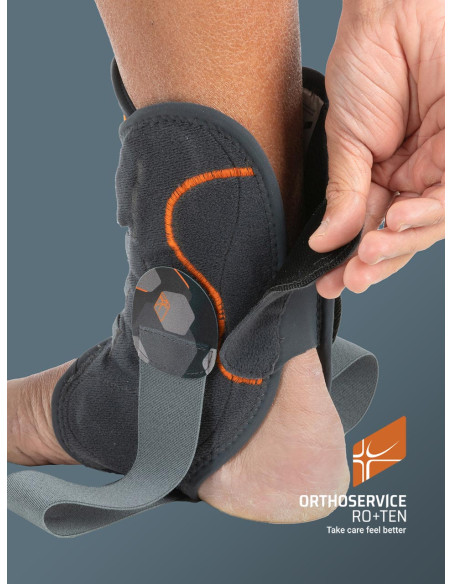 Orteza stawu skokowego ze stalkami i 8-punktowym systemem taśm elastycznych Orthoservice Malleorapid