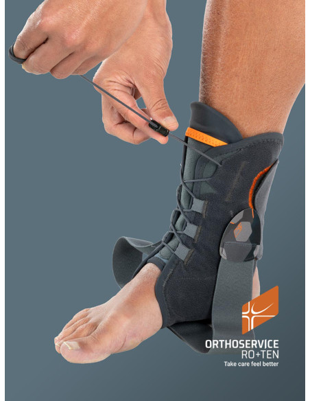 Orteza stawu skokowego ze stalkami i 8-punktowym systemem taśm elastycznych Orthoservice Malleorapid