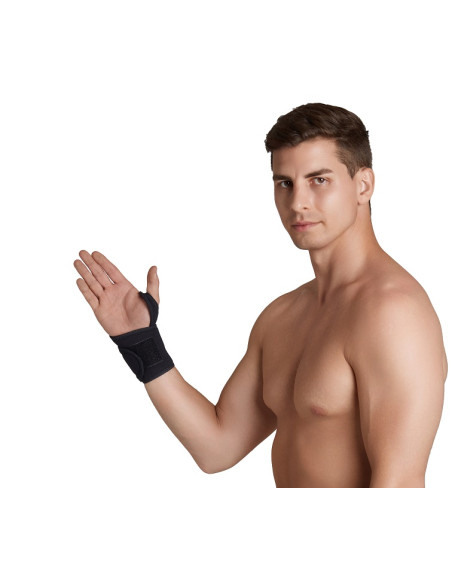 Stabilizator nadgarstka neoprenowy ze wzmocnieniem śródręcza AR-2040 czarny