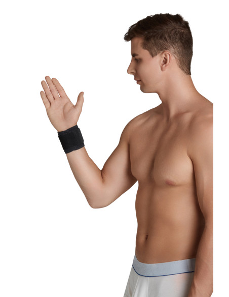Neoprenowy stabilizator nadgarstka z taśmą dociągową AR-2010 czarny