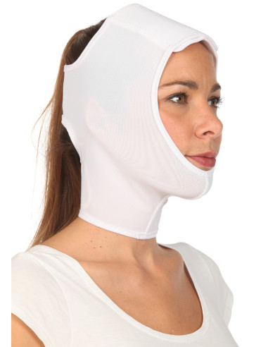 Opaska na twarz po zabiegu liftingu i liposukcji CERECARE Face-lift - czarna