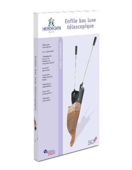 Przyrząd do zakładania skarpet na teleskopowych rączkach