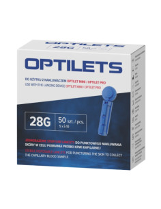 Lancety jednorazowe sterylne do nakłuwacza Optilet  50 sztuk