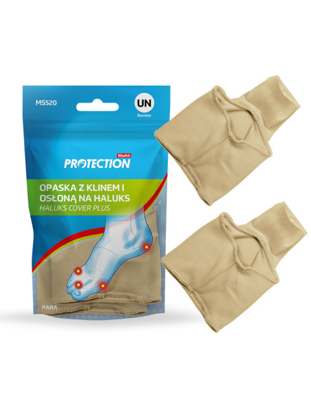 Opaska z klinem i osłoną na haluksy Mazbit Haluks Cover Plus MS520 para