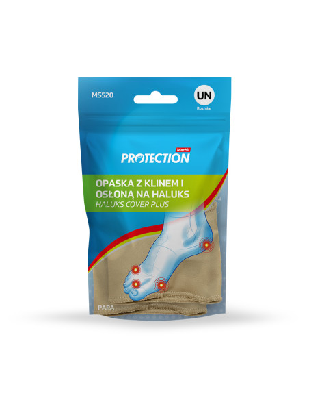 Opaska z klinem i osłoną na haluksy Mazbit Haluks Cover Plus MS520 para