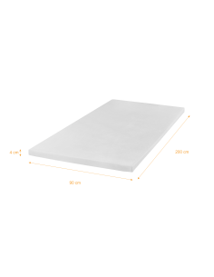 Materac nawierzchniowy profilaktyczny z pianki memory Qmed Memory Mattress Topper 900x200x4cm 2