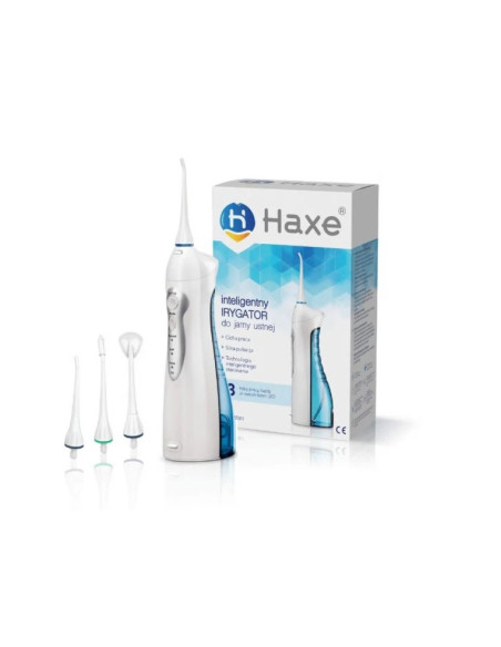 Irygator do jamy ustnej + 4 wymienne końcówki, 3 tryby pracy HAXE HX721