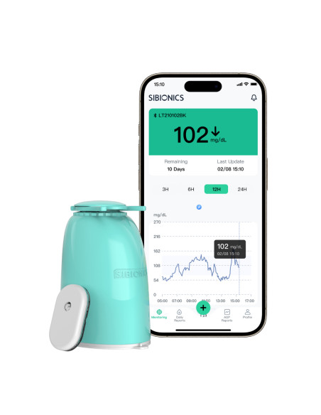 System Sibionics GS1 sensor z aplikatorem do ciągłego monitorowania glikemii w cukrzycy
