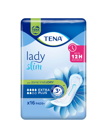 Tena Lady Slim Extra Plus wkładki urologiczne dla kobiet typu pieluchy anatomiczne na nietrzymanie moczu 16 sztuk