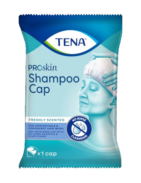 Czepek do mycia włosów bez użycia wody Tena Skin Care Shampoo Cap 1 sztuka