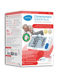 Ciśnieniomierz Senior Plus z zasilaczem z możliwością odczytu na głos wyników pomiarów i komunikatów 2