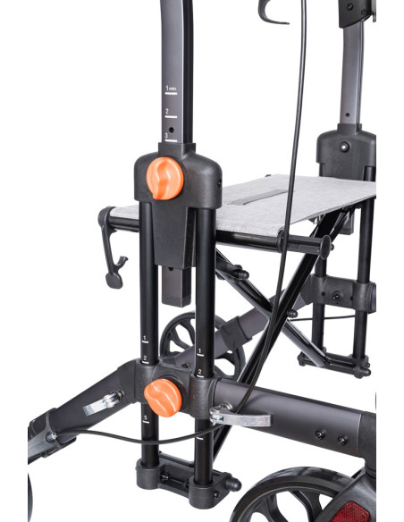 Podpórka 4-kołowa składana chodzik aluminiowy Berlin RF-626 grafit