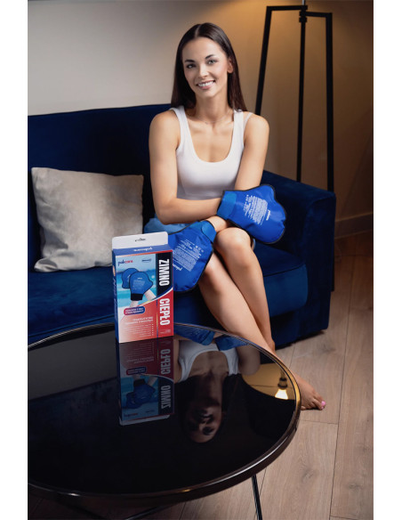 Rękawice terapeutyczne chłodząco grzejące na dłonie, kompres żelowy zimno ciepło na ręce