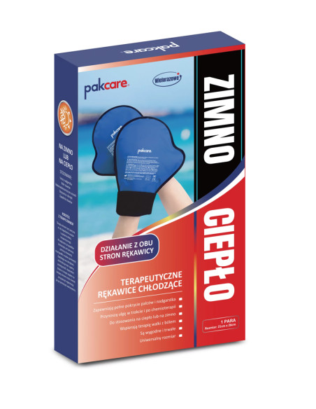 Rękawice terapeutyczne chłodząco grzejące na dłonie, kompres żelowy zimno ciepło na ręce