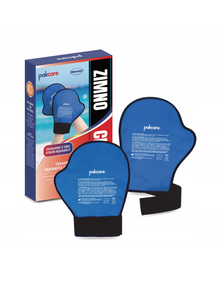 Rękawice terapeutyczne chłodząco grzejące na dłonie, kompres żelowy zimno ciepło na ręce