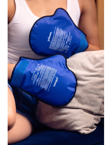 Rękawice terapeutyczne chłodząco grzejące na dłonie, kompres żelowy zimno ciepło na ręce