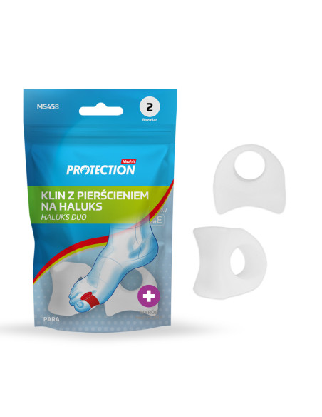 Kliny żelowe na halluksy z pierścieniem na paluch Haluks Duo