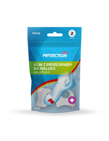 Kliny żelowe na halluksy z pierścieniem na paluch Haluks Duo