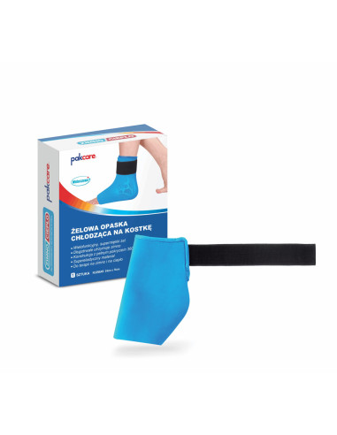 Żelowa opaska na staw skokowy - kompres żelowy chłodzący i rozgrzewający na kostkę