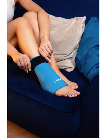 Żelowa opaska na staw skokowy - kompres żelowy chłodzący i rozgrzewający na kostkę