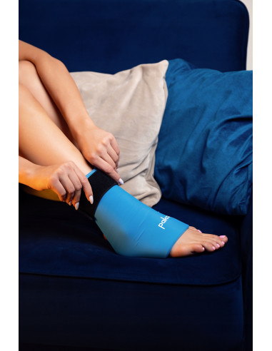 Żelowa opaska na staw skokowy - kompres żelowy chłodzący i rozgrzewający na kostkę