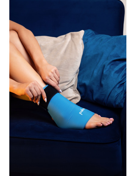 Żelowa opaska na staw skokowy - kompres żelowy chłodzący i rozgrzewający na kostkę