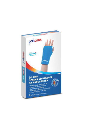 Żelowa opaska na nadgarstek - kompres żelowy chłodzący i rozgrzewający na dłoń i rękę